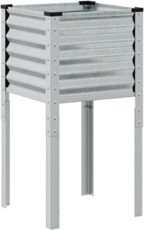 vidaXL Garten-Pflanzgefäß 45 x 45 x 88 cm Verzinkter Stahl 4008967