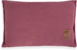 Knit Factory Uni Kissen 60x40 cm Glatt Rot