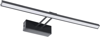 EMKE LED Spiegelleuchte Spiegellampen für das Bad Wandleuchte 40cm, Spiegellampe Badezimmer 200° Drehbar Spiegelleuchten Spiegelbeleuchtung BadSpiegelschrank Beleuchtung 6500K Spiegel Licht Schwarz