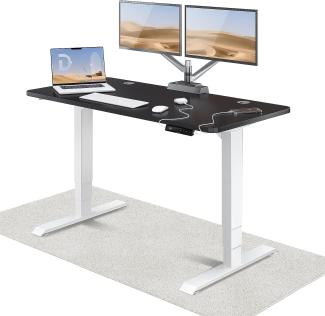 Höhenverstellbarer Schreibtisch (140 x 70 cm) - Schreibtisch Höhenverstellbar Elektrisch mit Flüsterleisem Dual-Motor & Touchscreen - Hohe Tragfähigkeit - Stehtisch von Desktronic