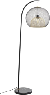 Stehleuchte Grato 156 cm, Metall, Schwarz, Gold, 47 x 156 x 40 cm
