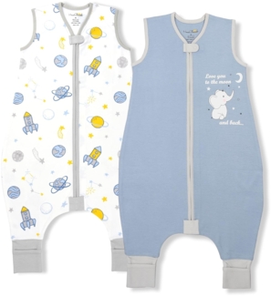 Mama Cheetah Kleinkind-Schlafsack mit Füßen, 4T-5T, 0,5 Tog, Bio-Baumwolle, tragbare Decken mit Beinen, Babyschlafsack für Spaziergänger, Early Walker, X-Large