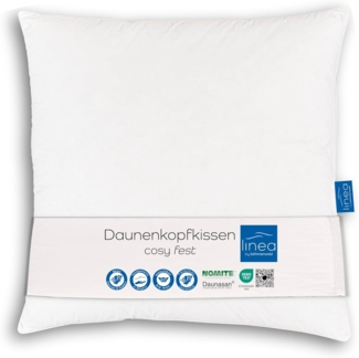 Böhmerwald Komfort Kopfkissen, 85 % Federn / 15 % Daunen, Füllgewicht: 1.150 g, Stützkomfort: fest, 1 Stück (1er Pack),Weiß