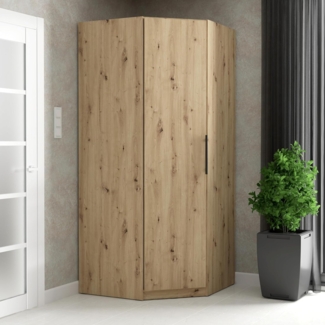 Eckschrank Kleiderschrank S-ROOM in Weiß und Catania Eiche von Forte