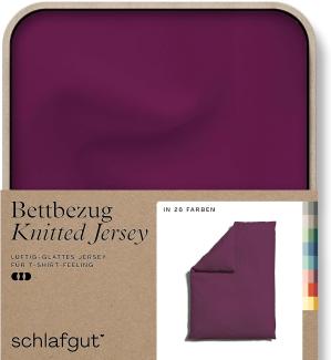 Schlafgut Bettbezug Knitted Jersey uni, aus Bio-Baumwolle mit Elasthan, Reißverschluss, (1 St), bügelfrei, Mix & Match Bettwäsche: passender Kissenbezug erhältlich