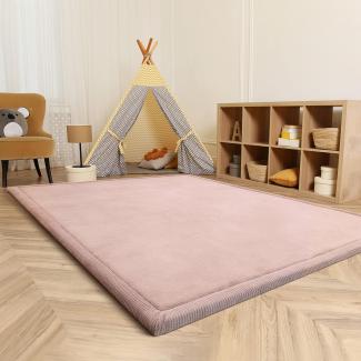 Paco Home Teppich Kinderzimmer Kinderteppich Baby Spielteppich Krabbeldecke Krabbelmatte Weich rutschfest Jungen Mädchen Deko, Grösse:200x280 cm, Farbe:Pink