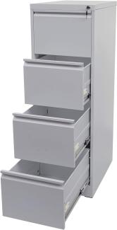Hängeregisterschrank HWC-H16, Aktenschrank Büroschrank Stahlschrank, Format Legal + A4 abschließbar 134 x 46 x 62 cm ~ grau