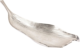 riess-ambiente Dekoschale ABSTRACT LEAF 64cm silber, Metall · im Blattdesign · Obstschale · Handarbeit · Accessoire