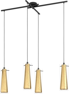 Eglo 97653 Pendelleuchte PINTO GOLD schwarz klar, gold L:90,5cm B:36cm H:110cm