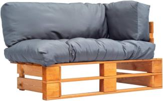 Garten-Palettensofa mit Grauen Kissen Kiefernholz