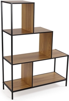 Versa Bücherregal im Industriestil, Maße (H x L x B) 112,40 x 30 x 80 cm, Braun