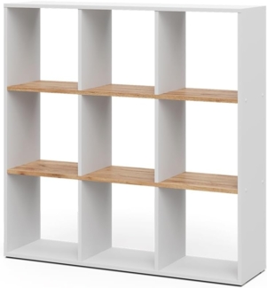 Vicco Raumteiler Weiß/Goldkraft Eiche 107.2x107.8 cm, Nove