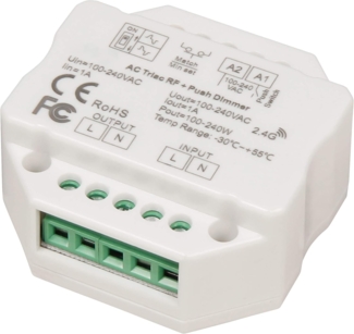 Tast-Dimmer McShine ''TD-24'' LED-geeignet, max. 240W, 230V, passend für UP-Dose