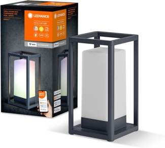 LEDVANCE SMART+ Outdoor WiFi-Tischleuchte, 5W, 310lm, schwarz, mit warmweißem Licht (3000K) und 16 Mio. Farben, batteriebetrieben, mobil nutzbar, steuerbar per App, kompatibel mit Amazon, Google & Co.