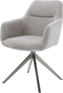 Drehstuhl Pejo-Flex Cord Silbergrau Kreuzgestell breit Graphit 360° drehbar Wippfunktion Taschenfederkern