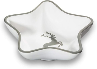 Gmundner Keramik Grauer Hirsch, Sternschale (L: 14cm)