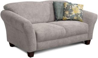 CAVADORE 2-Sitzer Gootlaand / Großes Sofa im Landhausstil / Mit Federkern / 163 x 89 x 84 / Hellgrau