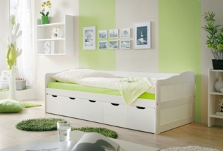 Sofabett "Maria" 90x200 Kiefer massiv inkl. 5 Schubkästen