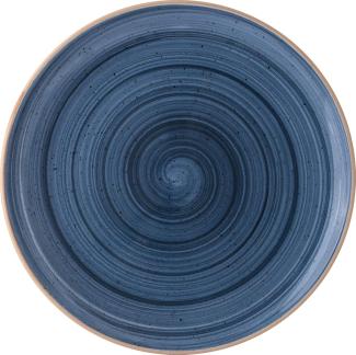 6x Speiseteller flacher Teller rund Tafelgeschirr Porzellan Blau Creme Bonna Aura Dusk Gourmet 30cm Kantenschutz