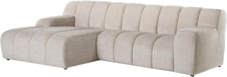 Vente-unique - Ecksofa - Ecke links - Chenille Stoff Beige - BELADON