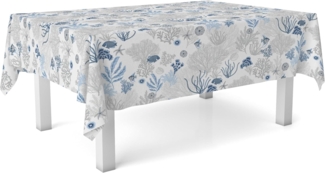 Tischdecke, Wachstuch, Blau, 200x140 cm