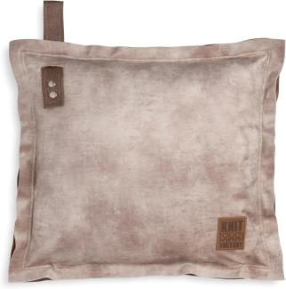 Knit Factory Dax Kissen 50x50 cm Glatt Beige