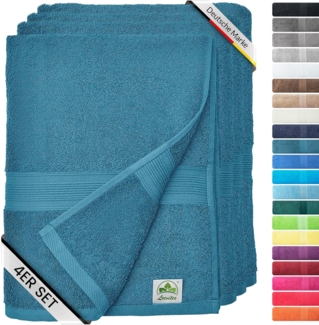 leevitex® Handtuch Frottee 4er Set, 50 x 100 cm, hochwertig verarbeitet & fusselfrei