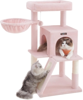 Feandrea Kratzbaum, Katzenbaum mit großer Plattform, pastellrosa PCT051P01