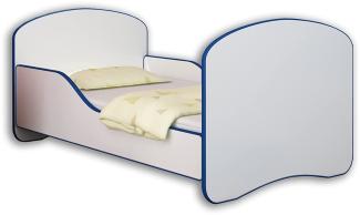 Jugendbett Kinderbett mit einer Schublade und Matratze Weiß ACMA I 140 160 180 (160x80 cm,Blau)