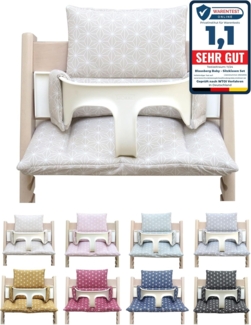 Blausberg Baby, hochwertiges Sitzkissen für Stokke 'Tripp Trapp' Hochstuhl, beschichtet, 2-teilig, Happy Star Beige