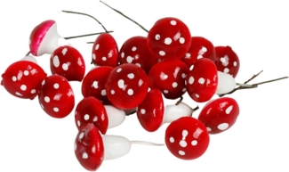 Baumschmuck Fliegenpilz 18er Set Weihnachtsbaumanhänger Christbaumschmuck