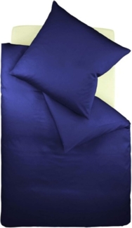 fleuresse Interlock Jersey Bettwäsche Colours 155x220 cm + 80x80 cm Dunkelblau