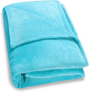 Monzana Mikrofaser Kuscheldecke 200x150cm Hellblau