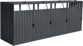 HOME DELUXE Mülltonnenbox dreitürig CUBO - 4x 240L
