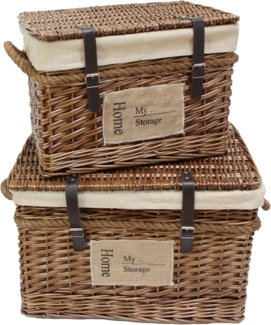 2er Set Universaltruhe My Storage Truhe Kiste Aufbewahrung Holztruhe Dekoration