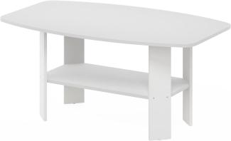 Furinno Schlichtes Design Couchtisch, Engineered Wood, Weiß, 54. 86 (D) x 90. 17 (W) x 41. 28 (H) cm