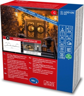 Konstsmide LED System Erweiterung 10,1 m mit 100 Lichtern in Bernstein 4913-817