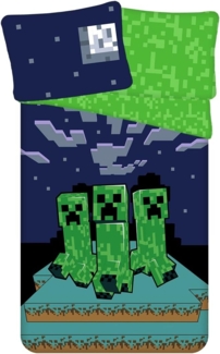 Minecraf Design Kuschelige Bettwäsche Baumwolle, 140x200 cm & 80x60 cm