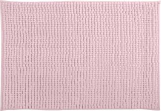 MSV Badteppich Badvorleger Duschvorleger Chenille Hochflor Badematte 50x80 cm – Pastellrosa