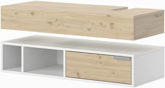 Waschbeckenunterschrank Henri Weiß 100 x 15 cm mit Schublade Vicco