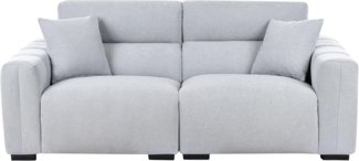 Sofa FAUSKAN Stoff Hellblau 3-Sitzer