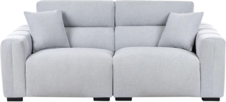 Sofa 3-Sitzer FAUSKAN Stoff Hellblau