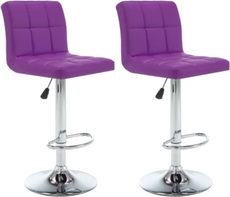 vidaXL Barhocker 2 Stk. Lila Kunstleder [323641]