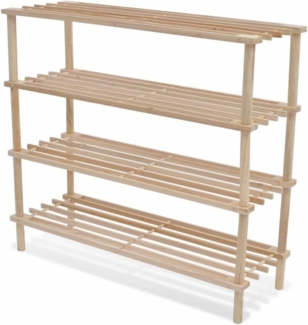 vidaXL Schuhregale mit 4 Böden 2 Stk. Massivholz Tanne 241066