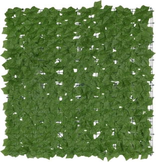 Garten-Sichtschutz Mod. Efeu Künstlicher Efeu-Sichtschutz grün für Garten als Sichtschutzmatte aus PE Polyester Nylon 100x100 cm Grün