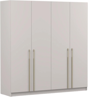 imoebel24 Drehtürenschrank ROSA 4D 200 cm - Kaschmir / Gold