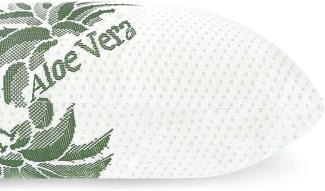 Mister Sandman Kopfkissen mit 2x Aloe Vera Bezug, Allergikergeeignet, Polyester weiss,40x80