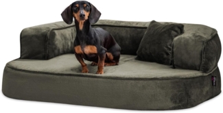 SHARLEEN Orthopädisches Hundesofa - 26 Olivgrün, 100x80cm
