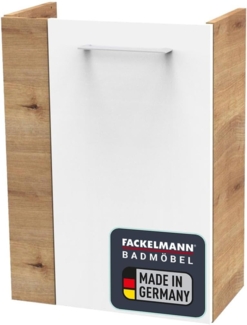 Fackelmann SBC MILANO Waschbeckenunterschrank 45 cm, Braun hell/Weiß, rechts