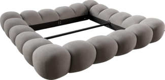 Polsterbettgestell Perlla 180x200 cm Strukturstoff Soft Grau